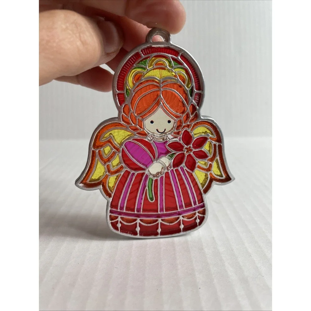 VINTAGE HALLMARK 1978 TIFFANY CLASSICS ACRYLIC ANGEL ORNAMENT